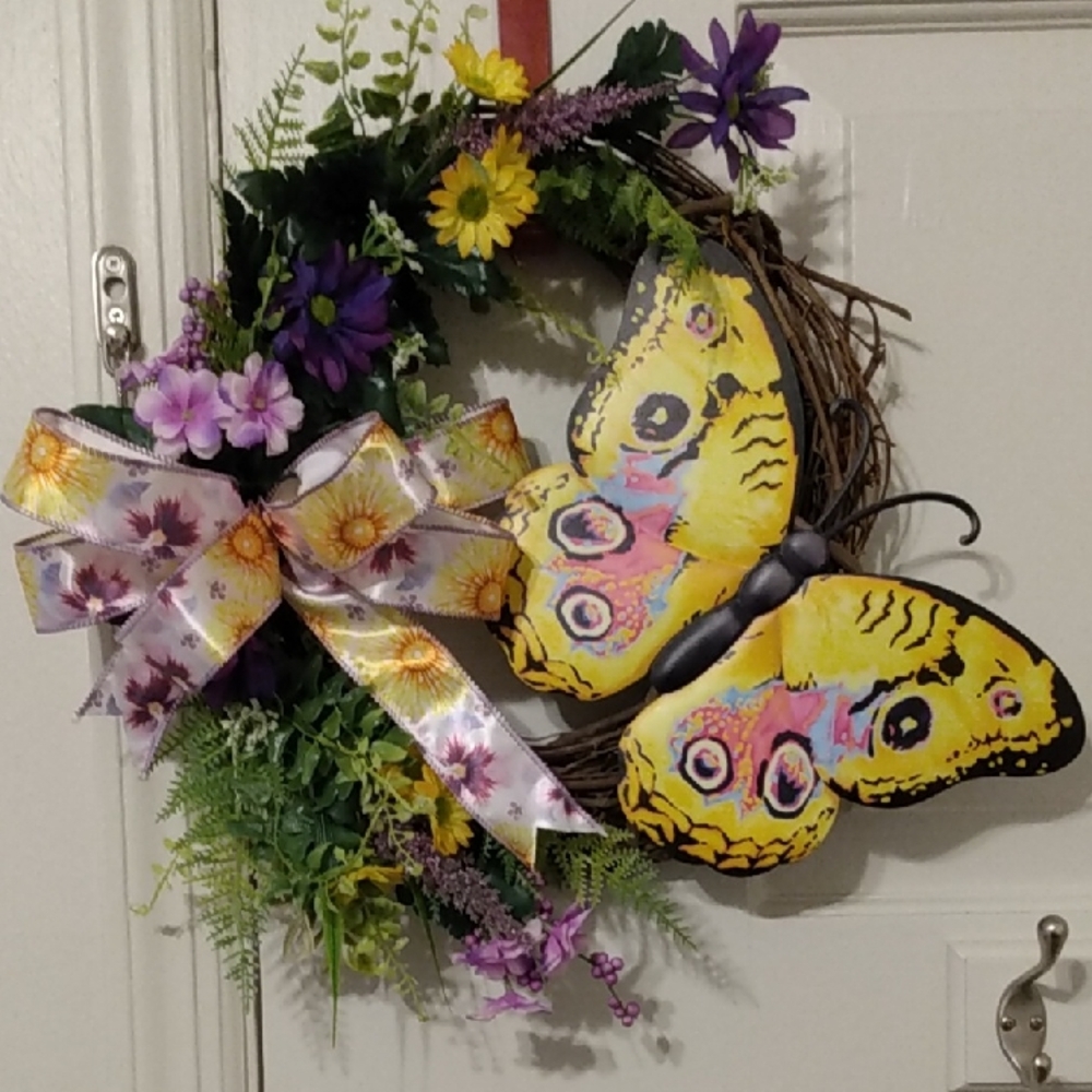 Butterfly Grapevine Wreath